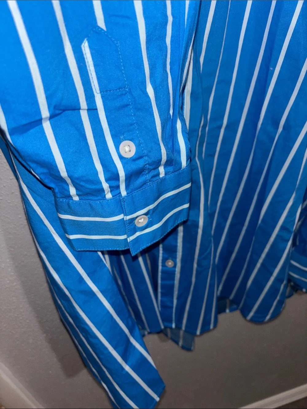 Aerie Women's Good Day Button Down Shirt in Ocean Aqua blue (size Large) - Picture 5 of 7